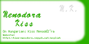 menodora kiss business card